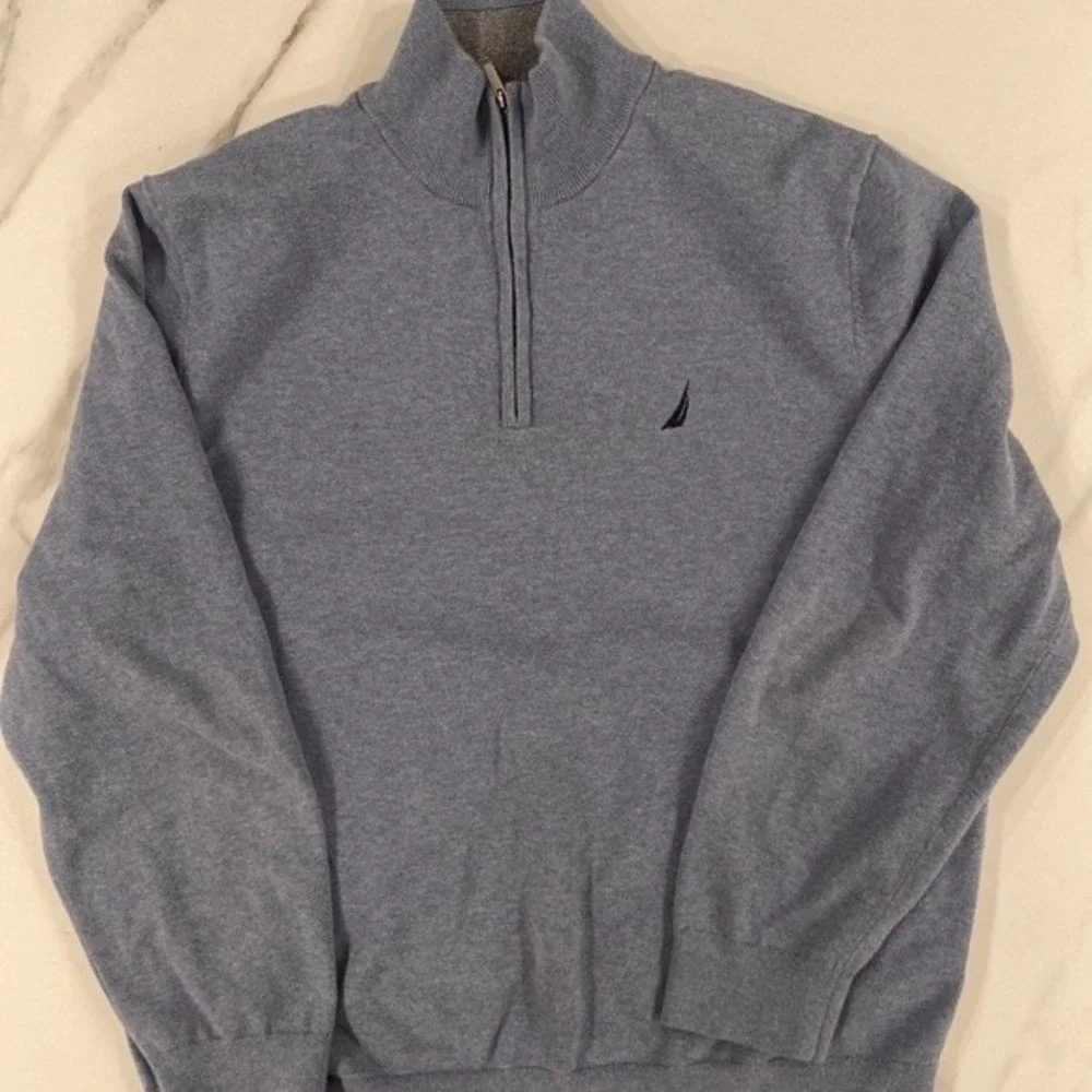 Nautica - Men’s Blue 1/4 Zip Sweater | Size XL blue